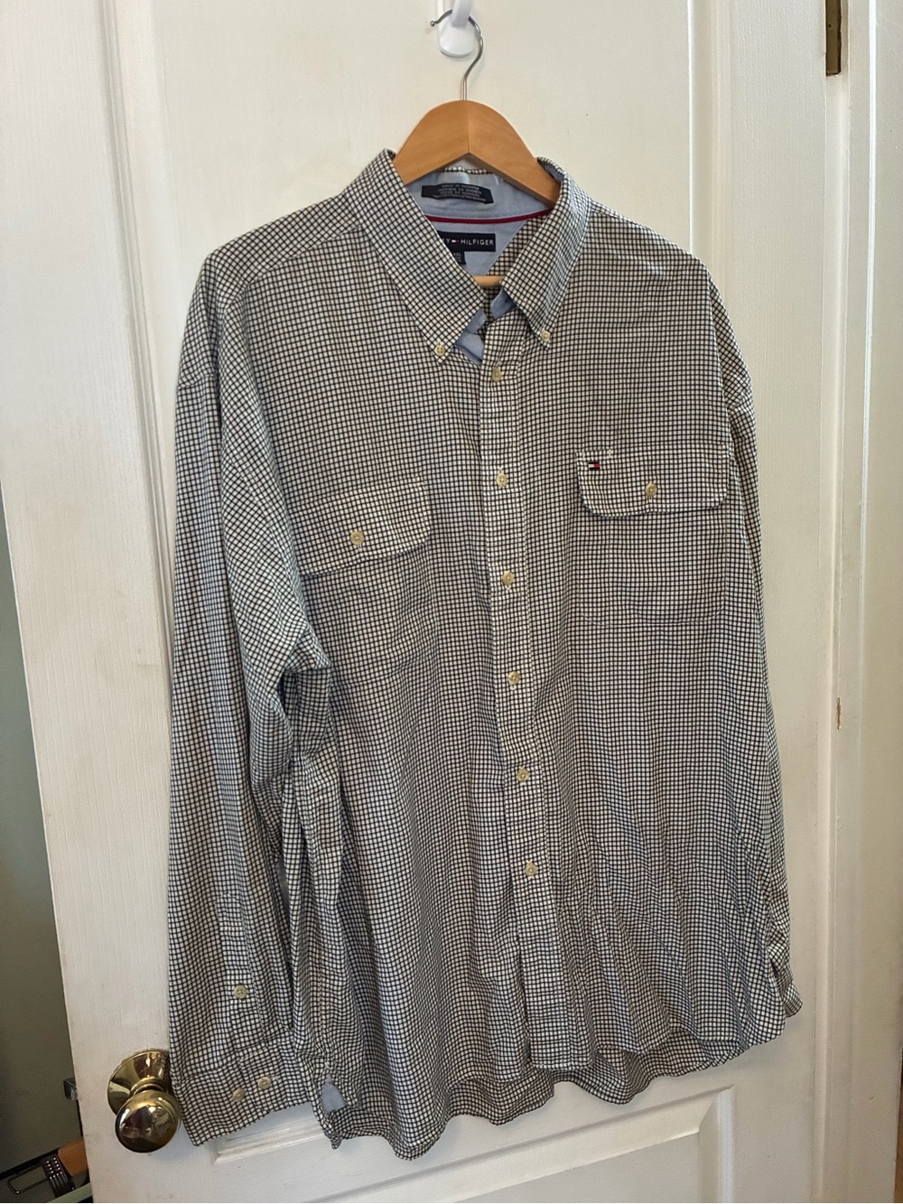 Tommy Hilfiger Black & White Mini Check Button-Down Shirt